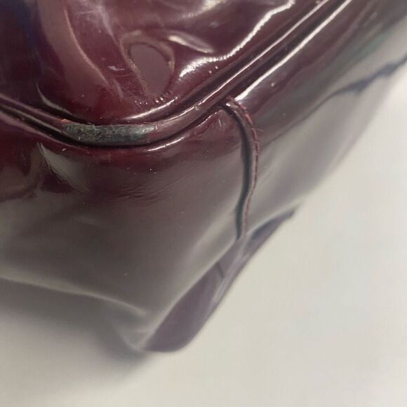 COACH F12838 Burgundy Patent Leather Tote Shoulder Bag SEE DESCRIPTION Vintage - Picture 3 of 14